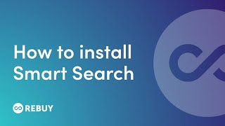 How to install Rebuy Smart Search for Shopify [upl. by Winograd]