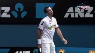 Djokovic vs Stepanek 24 shots rally in Australian Open 2013 [upl. by Hallerson514]