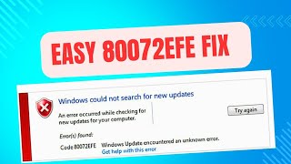 Fix windows 7 update error 80072efe [upl. by Yromas28]