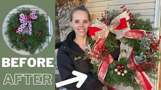 Decorating A Store Bought Wreath  Simply Bloom [upl. by Cheyney27]