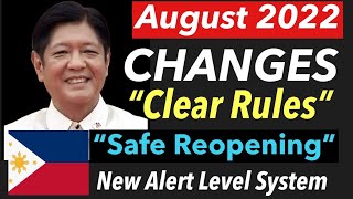 NEW PHILIPPINE TRAVEL AND COVID RULES TO TAKE EFFECT AUGUST 2022  SAFE REOPENING AND CLEAR RULES [upl. by Natalee513]