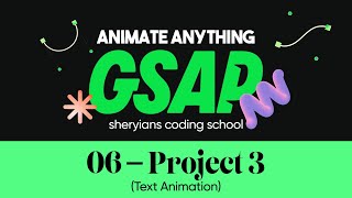 Create Text Animation  Complete GSAP Course  Project 3 [upl. by Colier]