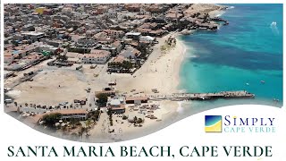 Drone footage over the stunning beach at Santa Maria Sal Cape Verde [upl. by Comyns]