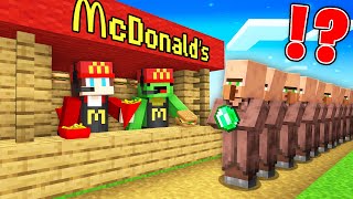 JJ and Mikey Surived 100 Days in MCDONALDS in Minecraft  Maizen [upl. by Aihseket398]