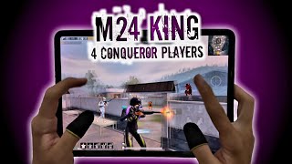 4 CONQUEROR PLAYERS VS M24 KING ATW MACAZ  PUBG MOBILE [upl. by Hcnarb860]