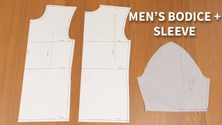 DETAILED Mens Basic Bodice Pattern Tutorial  Kim Dave [upl. by Aicile833]