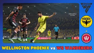 WELLINGTON PHOENIX vs WESTERN SYDNEY WANDERERS  Australian ALeague Men 202324 [upl. by Ettevol]