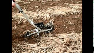 Using push seeders for notill seeding after forage radish cover crop [upl. by Nnylanna520]