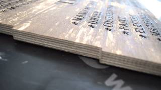 Laser engraving fake woodgrain on plywood [upl. by Harley534]