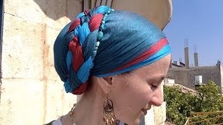 Double Braid Wrapunzel Tichel Tutorial [upl. by Wolbrom904]