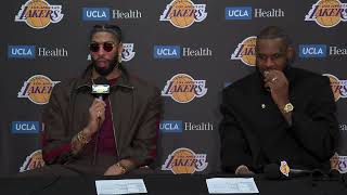 LeBron James amp Anthony Davis react to Lakers win Postgame Interview 🎤 [upl. by Lledrac]