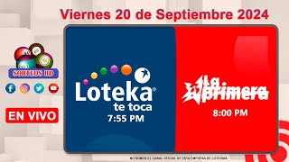 Loteka y la Primera en vivo 🎰 │ Viernes 20 de Septiembre 2024 – 755 PM [upl. by Adnyl]