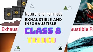 exhaustible and inexhaustible natural resourcesclass 8 telugu science trending physics [upl. by Tormoria288]