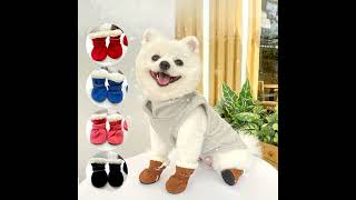 Winter Warmth Dog Boots  AntiSlip Polyester Pet Shoes with Fleece Lining and HookandLoop Tape [upl. by Mingche]