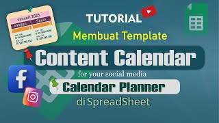 Cara Membuat Content Calendar Calendar Planner di spreadsheet [upl. by Eirrak]