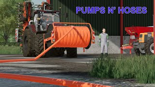 HOW TO PUMP UMBILICAL SLURRY REALISTICALLY  FS22  PUMPS And HOSES DLC  BUCKLAND FARM [upl. by Lyrehc]