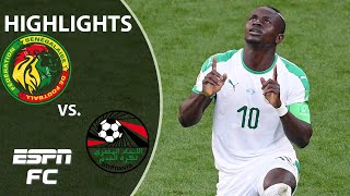 Sadio Manes Senegal beats Mohamed Salahs Egypt to reach 2022 World Cup  Highlights  ESPN FC [upl. by Litch]