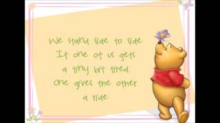 Shoulder to Shoulder Lyrics Winnie the Pooh HD [upl. by Mcclain738]