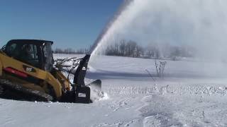 Skid Steer Snow Blower Attachment High Flow Quick Attach QA2410 [upl. by Mannes283]