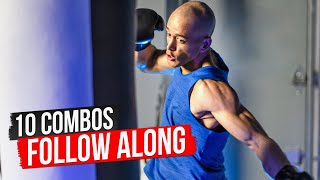 10 Easy to Learn Knockout Combos  Follow along Boxing workout [upl. by Esilec]