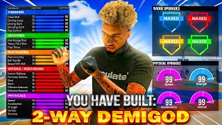 NEW 2WAY SLASHING PLAYMAKER DEMIGOD BUILD on NBA 2K22 THIS BUILD CAN DO EVERYTHING [upl. by Gannes]