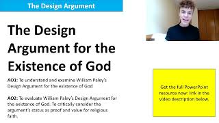 DESIGN ARGUMENT A LEVEL RELIGIOUS STUDIES AQA [upl. by Essirehc]