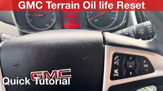 2015 GMC Terrain How to reset the oil life reminder [upl. by Ahsatel986]