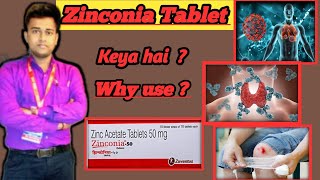 Zinconia 50 Tablet  Zinc Acetate 50mg tablet  Zinconia 50mg Tablet Uses Benefits Review in Hindi [upl. by Anauqahs]