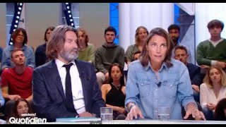 Alessandra Sublet sécharpe avec Yann Barthès dans Quotidien  quotJe suis désolée mais non quot [upl. by Vachil]