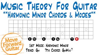 Music Theory for Guitar  Harmonic Minor Chords amp Modes [upl. by Hamford]