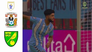 Coventry City vs Norwich City  Highlights  EFL Chanpionship 202425 [upl. by Enahc]