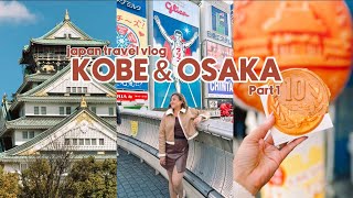 KOBE amp OSAKA FOR 3 DAYS 🇯🇵 Japan Travel Vlog Part 1  What to do Where to stay What to eat 🏯🍡🐙🍜 [upl. by Haase]