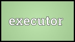 Executor Meaning [upl. by Bone]