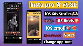 instapro v980  iOS Story Reshare  iOS Reels  60s Story  Change App  Font [upl. by Floeter]