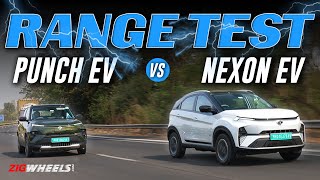 Tata Punch EV vs Tata Nexon EV  1000 Range Test [upl. by Ayekram533]