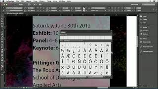 InDesign Tutorial  Inserting special characters [upl. by Akeber]