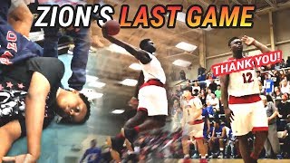 ZION GOES CRAZY IN LAST HIGH SCHOOL GAME EVER FULL HIGHLIGHTS [upl. by Germin]