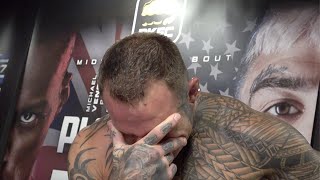 Jake Bostwick delivers EMOTIONAL MESSAGE after BRUTAL KO win over Chris Fishgold at BKFC London [upl. by Mokas]