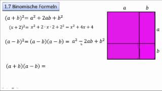 17 Binomische Formeln [upl. by Etteb]