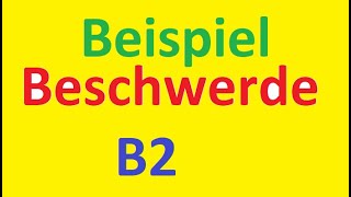 Beschwerde Образец письма Немецкий B2 BERUF Schreiben Deutsch Prüfung [upl. by Eiznekcm]