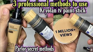 How to Apply Kryolan Tv Paint Stick Like a Pro  Bridal amp Party Base with Kryolan tvPaint stick [upl. by Maribelle801]