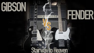 Gibson Les Paul VS Fender Telecaster  Stairway to Heaven solo [upl. by Shama]