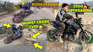 CRASHED😨 Marta Marta BACHGAYA OFFROADING Kawasaki h2r 2024 [upl. by Anitnegra]