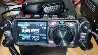 Yaesu FTM500D  akumulator 128V 10Ah  łączność testowa na przemienniku FM Link SR5WP [upl. by Hibbs]