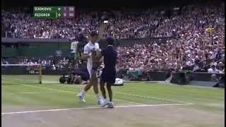 Djokovic wins great early point  Wimbledon 2014 [upl. by Wiburg]