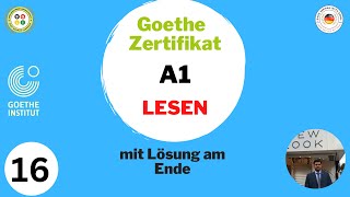 Goethe Zertifikat A1SD1  Lesen Modelltest mit Lösung am Ende  15 [upl. by Milah816]