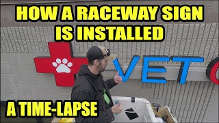 How a Raceway Sign is Installed  A Timelapse [upl. by Oigile910]