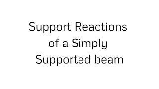 Support Reactions of A Simply Supported Beam With UVL [upl. by Innis]