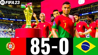 FIFA 23  PORTUGAL 850 BRAZIL  FIFA WORLD CUP FINAL QATAR 2022  PS5 GAMEPLAY [upl. by Ielak]