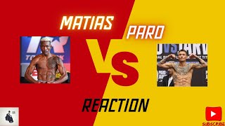 Subriel Matias vs Liam Paro Reaction [upl. by Zilber]